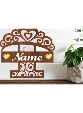 Intra απο ξύλο plywood  Χρώμα wenge 3mm-4mm πάχος - Crown Capital Monogram Letter I Δίασταση 30x20 cm INTRAFABR-47679348