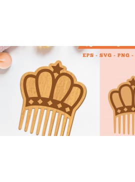 Σετ των 2 Intra απο ξύλο plywood  Χρώμα wenge 3mm-4mm πάχος - Crown Comb 1 Δίασταση 20x20 cm INTRAFABR-102200459