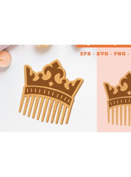 Σετ των 2 Intra απο ξύλο plywood  Χρώμα wenge 3mm-4mm πάχος - Crown Comb 2 Δίασταση 20x20 cm INTRAFABR-107256999