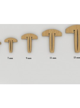Intra απο ξύλο plywood  Χρώμα wenge 3mm-4mm πάχος - Καρφίτσες δίσκου για ψίχουλα για Glowforge Lightburn Δίασταση 30x20 cm INTRAFABR-112013753