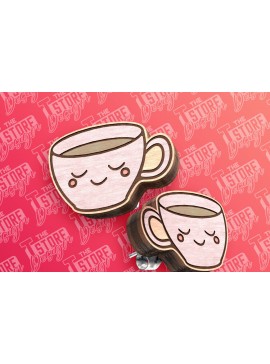 Σετ των 3 Intra απο ξύλο plywood  Χρώμα wenge 3mm-4mm πάχος - Σκουλαρίκια με κούπα Stud με λέιζερ Δίασταση 3x3 cm INTRAFABR-106749017