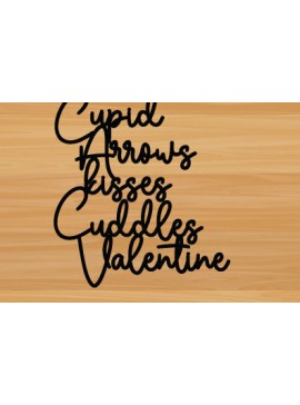 Intra απο ξύλο plywood  Χρώμα wenge 3mm-4mm πάχος - Έρως Βέλη Φιλιά Αγκαλιές Βαλεντίνο Δίασταση 40x50 cm INTRAFABR-36532681