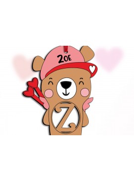 Σετ των 2 Intra απο ξύλο plywood  Χρώμα wenge 3mm-4mm πάχος - Έρωτας γράμμα Z του Αγίου Βαλεντίνου Δίασταση 20x20 cm INTRAFABR-125237577