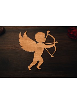 Σετ των 2 Intra απο ξύλο plywood  Χρώμα wenge 3mm-4mm πάχος - Cupid , Valentine Δίασταση 20x20 cm INTRAFABR-94282322