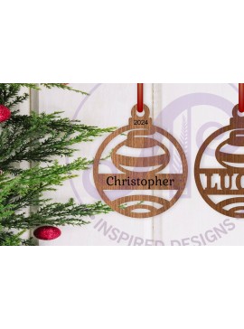 Σετ των 2 Intra απο ξύλο plywood  Χρώμα wenge 3mm-4mm πάχος - Χριστουγεννιάτικο στολίδι για μπούκλες Δίασταση 6x6 cm INTRAFABR-70508250