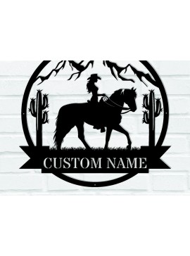 Intra απο ξύλο plywood  Χρώμα wenge 3mm-4mm πάχος - Προσαρμοσμένο Cowboy Cowgirl Couple Metal Sing Δίασταση 30x40 cm INTRAFABR-102377781