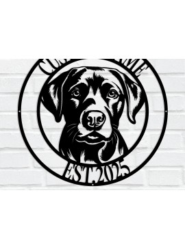 Intra απο ξύλο plywood  Χρώμα wenge 3mm-4mm πάχος - Προσαρμοσμένη επιγραφή τοίχου σκύλου Δίασταση 30x40 cm INTRAFABR-102377612