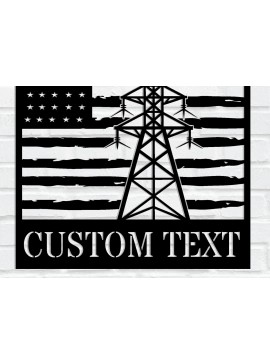 Intra απο ξύλο plywood  Χρώμα wenge 3mm-4mm πάχος - Custom Lineman USA Flag στρογγυλός ός τοίχος Δίασταση 30x40 cm INTRAFABR-115722130