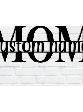 Intra απο ξύλο plywood  Χρώμα wenge 3mm-4mm πάχος - Προσαρμοσμένη επιγραφή τοίχου Mom Kid Metal Art Δίασταση 30x40 cm INTRAFABR-77358924