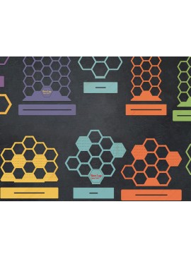 Σετ των 2 Intra απο ξύλο plywood  Χρώμα wenge 3mm-4mm πάχος - Βάση σκουλαρικιών με ειδικό όνομα Bee Nest Δίασταση 20x20 cm INTRAFABR-121182604