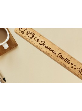 Σετ των 2 Intra απο ξύλο plywood  Χρώμα wenge 3mm-4mm πάχος - Προσαρμοσμένος χάρακας, πρότυπο κοπής με λέιζερ Δίασταση 5x1 cm INTRAFABR-109710896