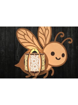 Intra απο ξύλο plywood  Χρώμα wenge 3mm-4mm πάχος - Cute Bee Lantern – Kids Wall Light Δίασταση 30x20 cm INTRAFABR-102548868