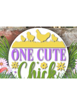 Σετ των 2 Intra απο ξύλο plywood  Χρώμα wenge 3mm-4mm πάχος - Χαριτωμένο κοτόπουλο Πασχαλινό σχέδιο Δίασταση 4x4 cm INTRAFABR-31873860