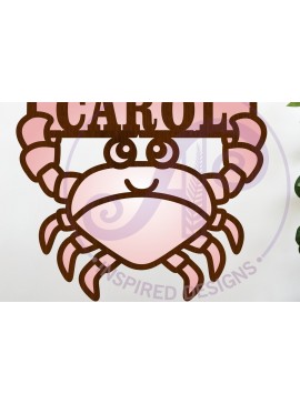 Intra απο ξύλο plywood  Χρώμα wenge 3mm-4mm πάχος - Χαριτωμένο καβούρι που κρατά το όνομα Laser Δίασταση 30x20 cm INTRAFABR-102422709