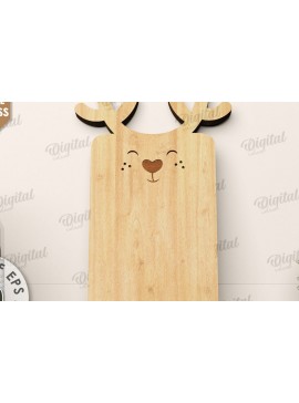 Intra απο ξύλο plywood  Χρώμα wenge 3mm-4mm πάχος - Χαριτωμένο με λέιζερ σανίδα κοπής ελαφιού Δίασταση 30x20 cm INTRAFABR-69955606