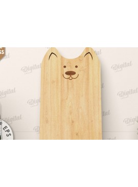 Intra απο ξύλο plywood  Χρώμα wenge 3mm-4mm πάχος - λέιζερ σανίδα κοπής χαριτωμένο σκυλί Δίασταση 30x20 cm INTRAFABR-102067900