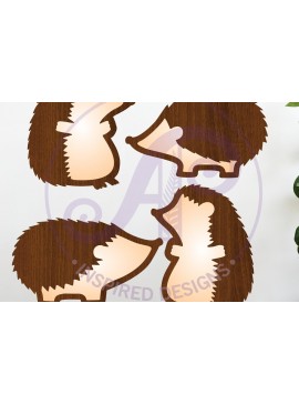 Intra απο ξύλο plywood  Χρώμα wenge 3mm-4mm πάχος - Cute Hedgehogs, File Δίασταση 30x20 cm INTRAFABR-71623463