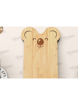 Intra απο ξύλο plywood  Χρώμα wenge 3mm-4mm πάχος - Χαριτωμένη σανίδα κοπής Koala Δίασταση 30x20 cm INTRAFABR-100937019