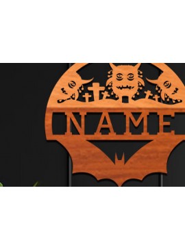 Intra απο ξύλο plywood  Χρώμα wenge 3mm-4mm πάχος - Cute Monster Name Δίασταση 30x20 cm INTRAFABR-79534436