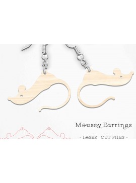 Intra απο ξύλο plywood  Χρώμα wenge 3mm-4mm πάχος - Χαριτωμένα ποντίκια αποκριάτικα σκουλαρίκια λέιζερ Δίασταση 900x900 cm INTRAFABR-119050224