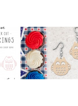 Intra απο ξύλο plywood  Χρώμα wenge 3mm-4mm πάχος - Χαριτωμένα σκουλαρίκια κουκουβάγιας | Πατριωτική Δίασταση 900x900 cm INTRAFABR-77677133