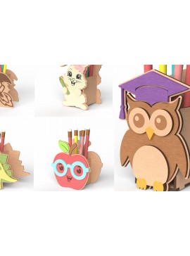 Intra απο ξύλο plywood  Χρώμα wenge 3mm-4mm πάχος - Πακέτο με χαριτωμένη θήκη για μολύβι Δίασταση 30x20 cm INTRAFABR-77677353