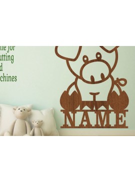 Intra απο ξύλο plywood  Χρώμα wenge 3mm-4mm πάχος - Cute Pig Name Sin Δίασταση 30x20 cm INTRAFABR-30612262