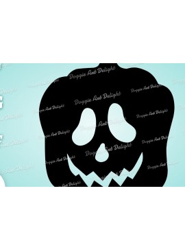 Σετ των 2 Intra απο ξύλο plywood  Χρώμα wenge 3mm-4mm πάχος - Cute Pumpkin Cut Flie για το Halloween Δίασταση 15x15 cm INTRAFABR-122895479