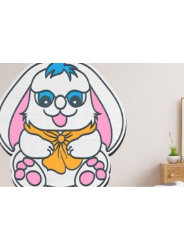 Σετ των 2 Intra απο ξύλο plywood  Χρώμα wenge 3mm-4mm πάχος - Cute Rabbit Layeard Δίασταση 20x20 cm INTRAFABR-67325845