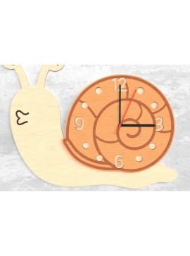 Intra απο ξύλο plywood  Χρώμα wenge 3mm-4mm πάχος - Cute Snail Wall Clock - Δίασταση 30x20 cm INTRAFABR-69674663