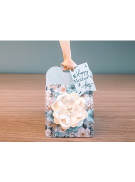 Σετ των 2 Intra απο ξύλο plywood  Χρώμα wenge 3mm-4mm πάχος - Χαριτωμένη τριγωνική βάση λουλουδιών Δίασταση 8x12 cm INTRAFABR-88420957