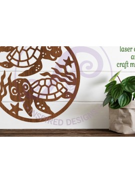 Intra απο ξύλο plywood  Χρώμα wenge 3mm-4mm πάχος - Χαριτωμένη επιγραφή τοίχου χελώνας, . Δίασταση 40x50 cm INTRAFABR-122166730