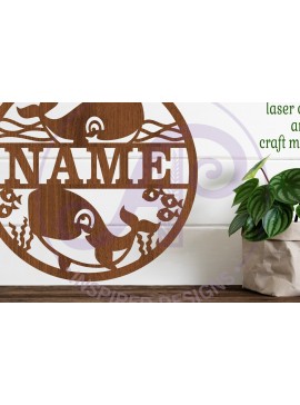 Intra απο ξύλο plywood  Χρώμα wenge 3mm-4mm πάχος - Cute Whales Name Sin Δίασταση 30x20 cm INTRAFABR-111225186