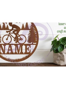 Intra απο ξύλο plywood  Χρώμα wenge 3mm-4mm πάχος - Ποδηλάτης Άντρας Σήμα ονόματος Δίασταση 30x20 cm INTRAFABR-120097188