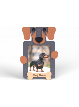 Intra απο ξύλο plywood  Χρώμα wenge 3mm-4mm πάχος - Κορνίζα Dachshund Dog - Δίασταση 20x25 cm INTRAFABR-109301065
