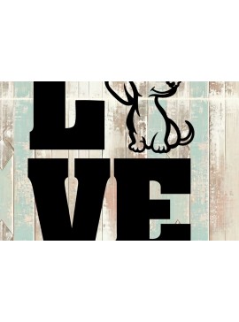 Σετ των 2 Intra απο ξύλο plywood  Χρώμα wenge 3mm-4mm πάχος - Κοπή αυτοκόλλητου αυτοκινήτου Dachshund Design Δίασταση 20x20 cm INTRAFABR-4029750