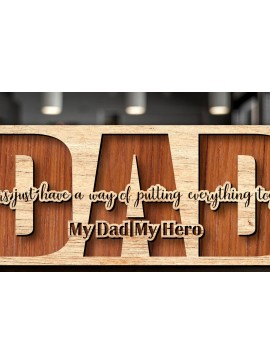 Σετ των 2 Intra απο ξύλο plywood  Χρώμα wenge 3mm-4mm πάχος - Dad 2 Layers 3D Δίασταση 20x20 cm INTRAFABR-111783685