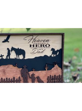 Σετ των 2 Intra απο ξύλο plywood  Χρώμα wenge 3mm-4mm πάχος - Glowforge Frame Memorial Dad Δίασταση 8x10 cm INTRAFABR-125248463