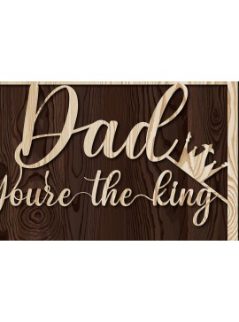 Σετ των 2 Intra απο ξύλο plywood  Χρώμα wenge 3mm-4mm πάχος - Μπαμπά, είσαι το King Δίασταση 20x20 cm INTRAFABR-97970585