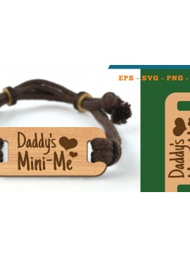 Σετ των 2 Intra απο ξύλο plywood  Χρώμα wenge 3mm-4mm πάχος - Βραχιόλι Daddys Δίασταση 4x4 cm INTRAFABR-97970623