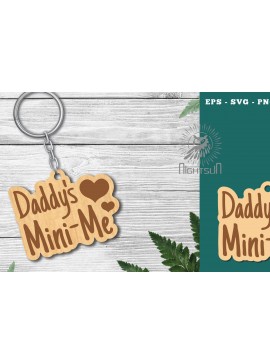 Σετ των 2 Intra απο ξύλο plywood  Χρώμα wenge 3mm-4mm πάχος - Μπρελόκ Daddys Mini Me Δίασταση 4x4 cm INTRAFABR-97970524