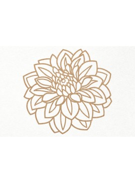 Intra απο ξύλο plywood  Χρώμα wenge 3mm-4mm πάχος - Λουλούδι Ντάλια για Δίασταση 30x20 cm INTRAFABR-118975629