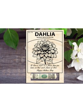 Intra απο ξύλο plywood  Χρώμα wenge 3mm-4mm πάχος - Κάτοχος χρημάτων για την Ημέρα της Μητέρας Dahlia Δίασταση 30x20 cm INTRAFABR-92012253