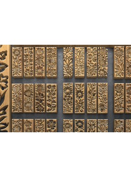 Intra απο ξύλο plywood  Χρώμα wenge 3mm-4mm πάχος - Πακέτο λουλουδιών Daisy Bloom Δίασταση 3200x7200 cm INTRAFABR-122114048