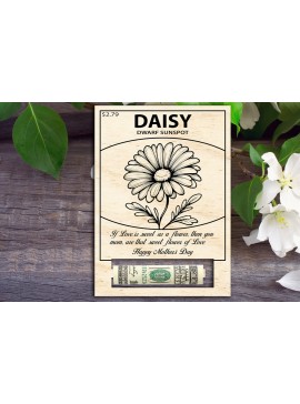 Intra απο ξύλο plywood  Χρώμα wenge 3mm-4mm πάχος - Κάτοχος χρημάτων για την Ημέρα της Μητέρας Daisy Δίασταση 30x20 cm INTRAFABR-29678280