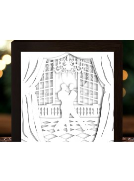 Σετ των 2 Intra απο ξύλο plywood  Χρώμα wenge 3mm-4mm πάχος - Χορεύοντας Gay Coup Paper Box Δίασταση 20x20 cm INTRAFABR-64207530