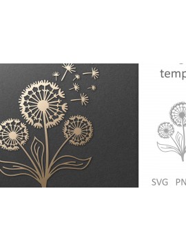 Intra απο ξύλο plywood  Χρώμα wenge 3mm-4mm πάχος - Dandelion Flower , Χαρτί & Δίασταση 30x20 cm INTRAFABR-38597052