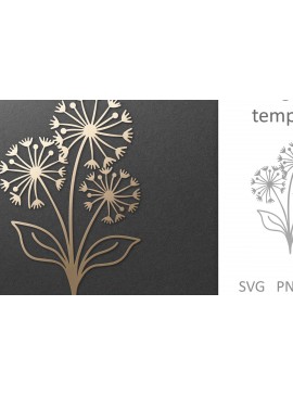 Intra απο ξύλο plywood  Χρώμα wenge 3mm-4mm πάχος - Dandelion Flower , Χαρτί & Δίασταση 30x20 cm INTRAFABR-109511354