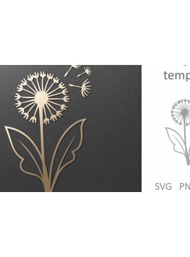 Intra απο ξύλο plywood  Χρώμα wenge 3mm-4mm πάχος - Dandelion Flower , Χαρτί & Δίασταση 30x20 cm INTRAFABR-109511431