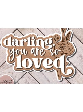 Σετ των 2 Intra απο ξύλο plywood  Χρώμα wenge 3mm-4mm πάχος - Αγαπητέ, είσαι τόσο αγαπημένος Δίασταση 20x20 cm INTRAFABR-74664437